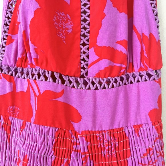 NEW! Anthropologie Abel the Label Floral Cut out Back Tie Maxi Dress, Size S - Picture 12 of 16